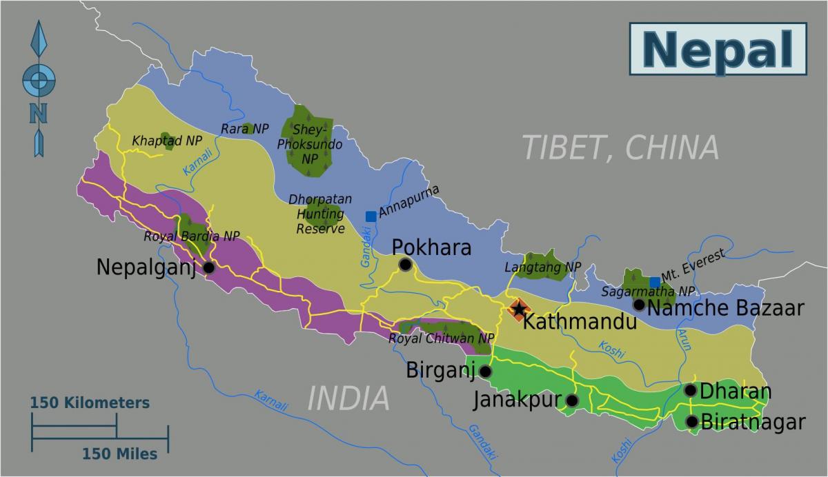 el monte everest en nepal mapa