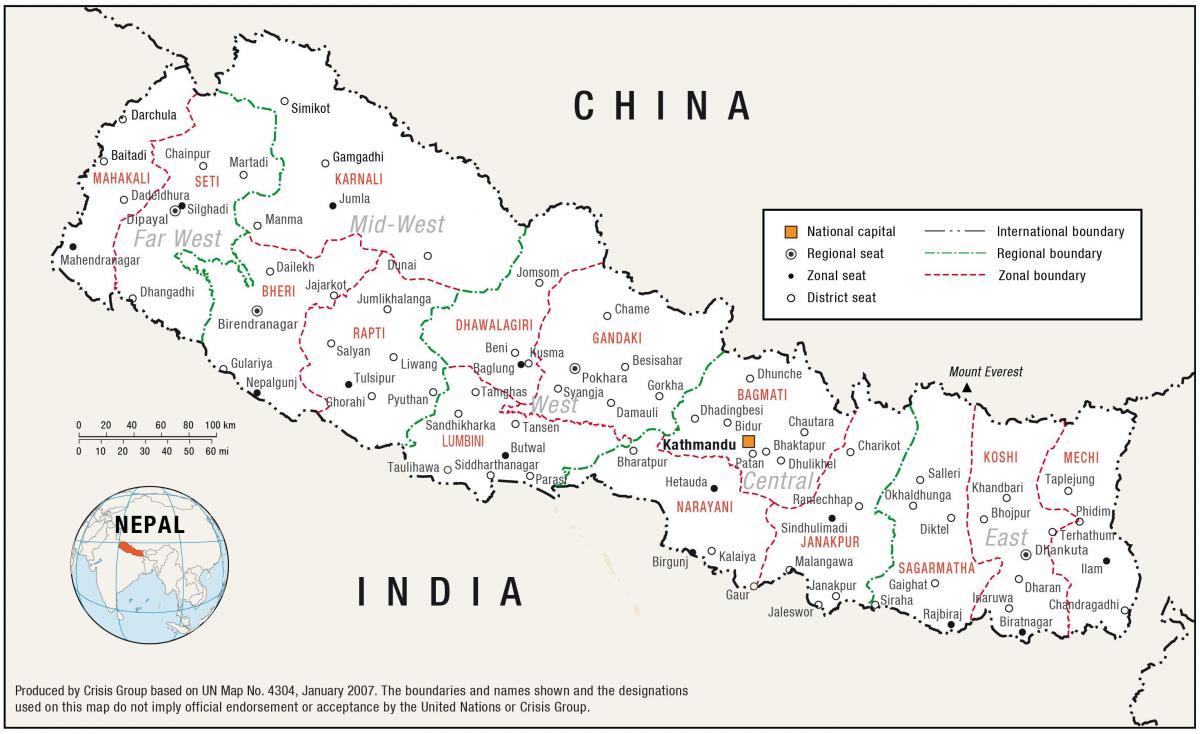 Mapa de casa de nepal