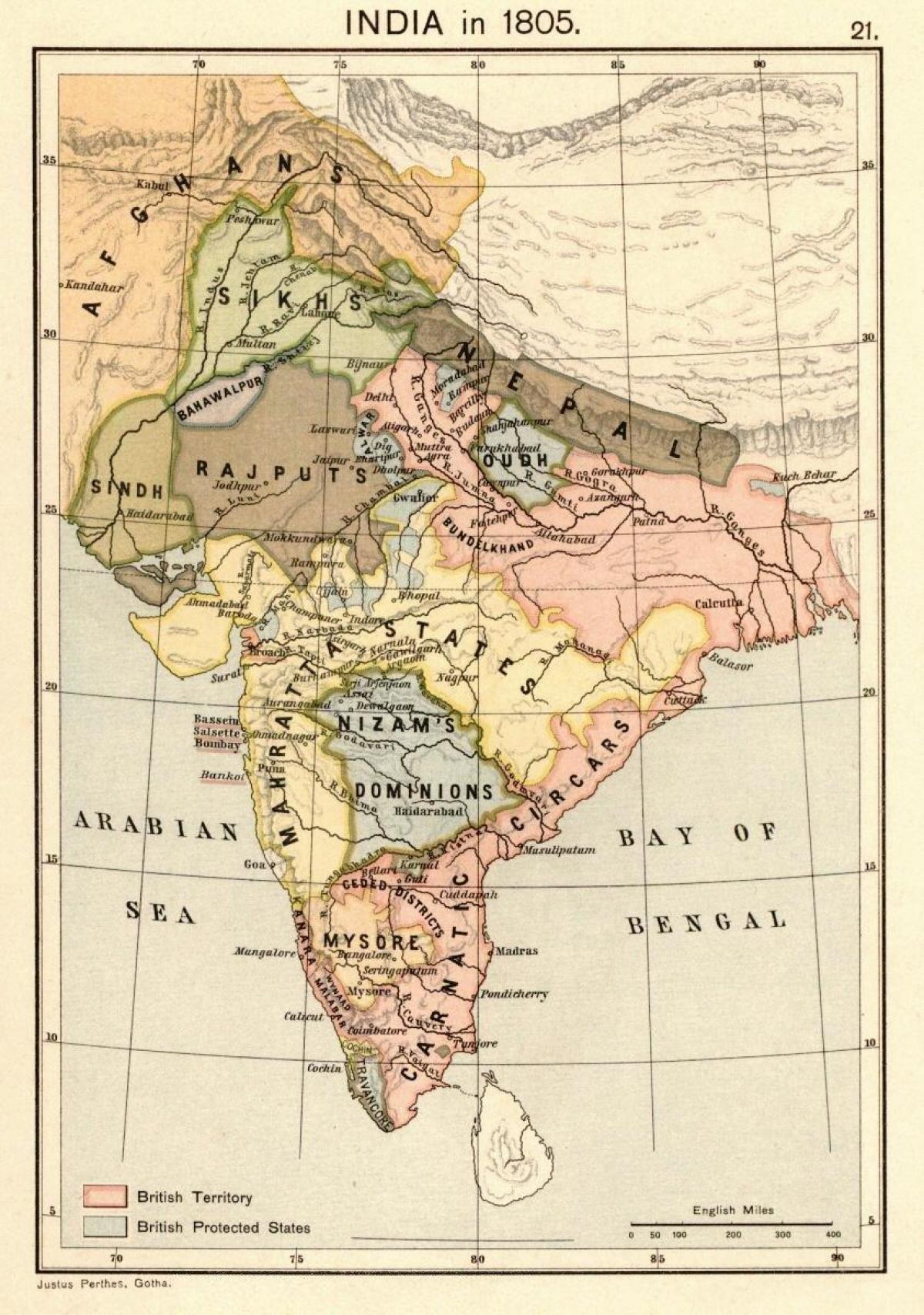 mapa de nepal antes de 1816