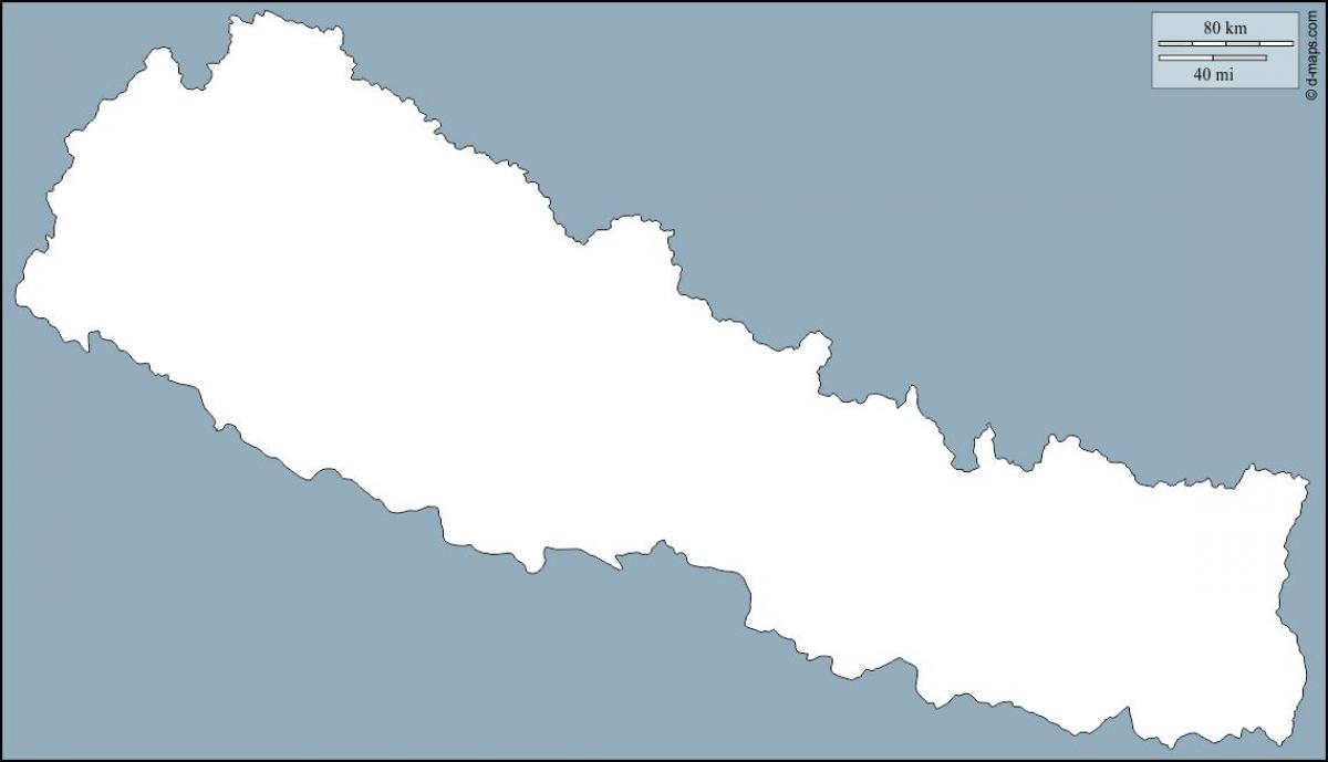 Mapa en blanco de nepal