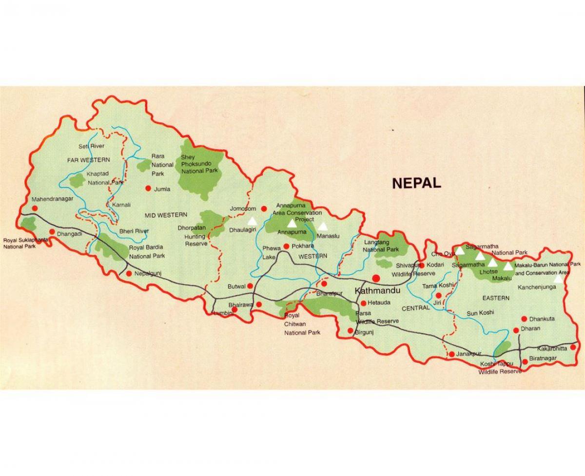 Mapa de nepal ferrocarril de butwal