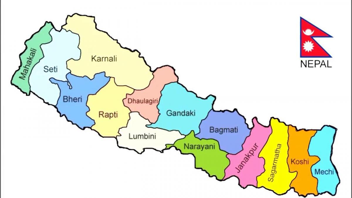 Mapa de nepal imagen