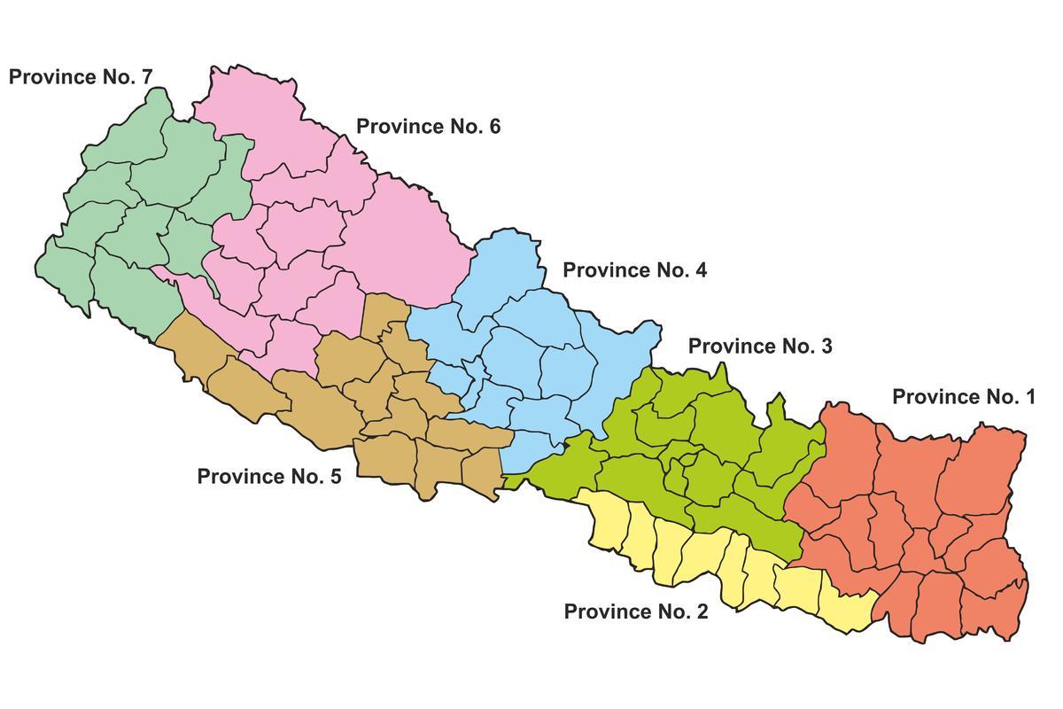 Mapa de nepal provincias 