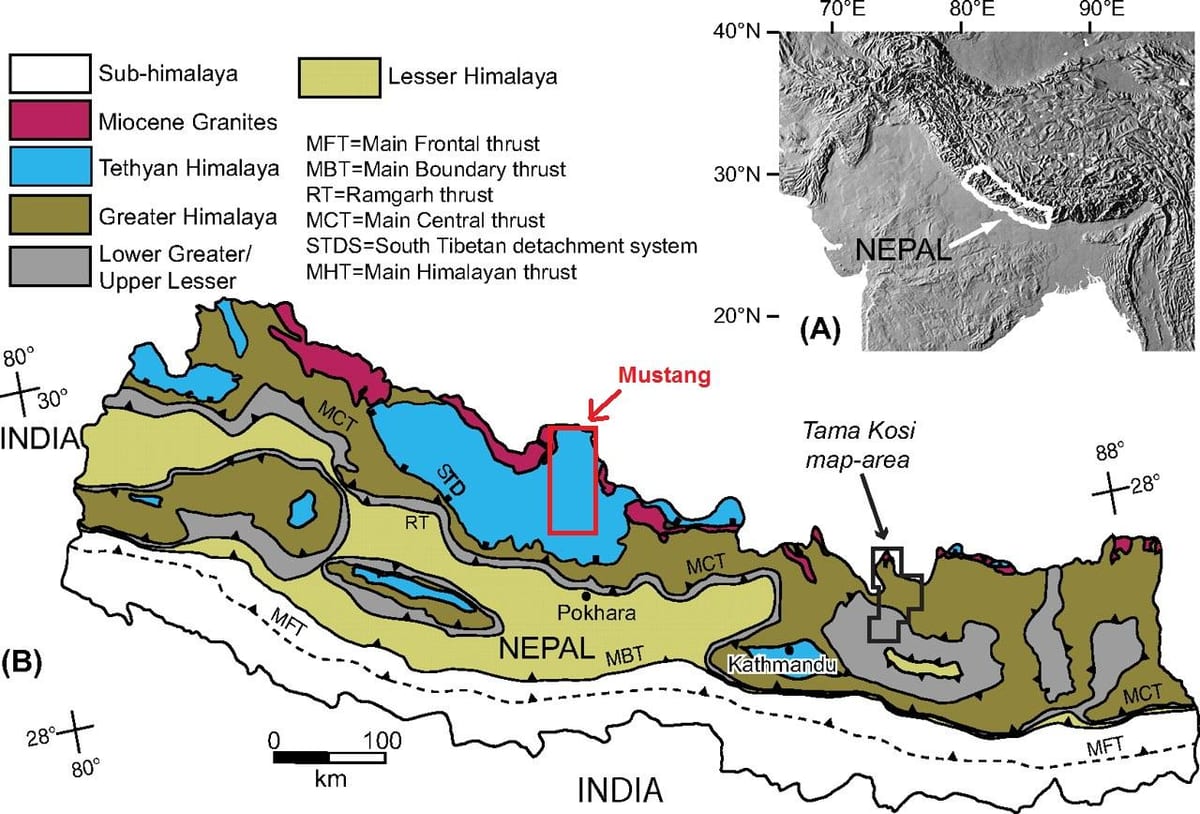 Mapa geológico de la nepa