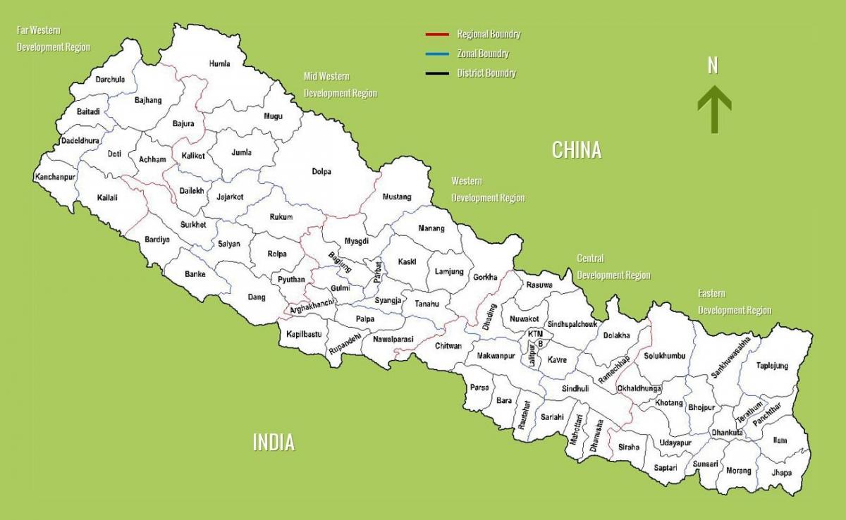 nepal atracciones turísticas mapa