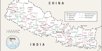 Mapa de casa de nepal