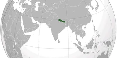 Mapa de la tierra nepal