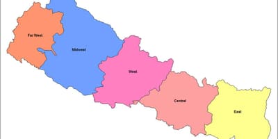 Mapa de desarrollo de la región oriental de nepal