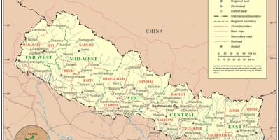 Online mapa de nepal