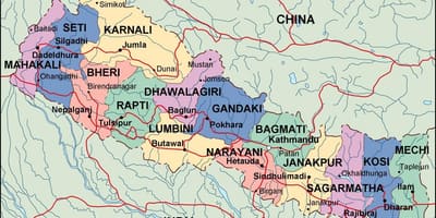 Mapa digital de nepal