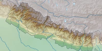 Mapa físico de nepal