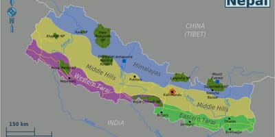 Mapa original de nepal