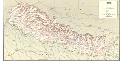Los aeropuertos de nepal mapa