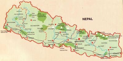 Mapa de nepal ferrocarril de butwal