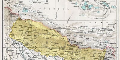 Muy viejo mapa de nepal